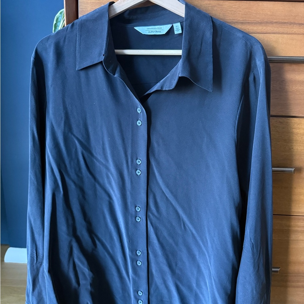 & Other Stories black silk button-down